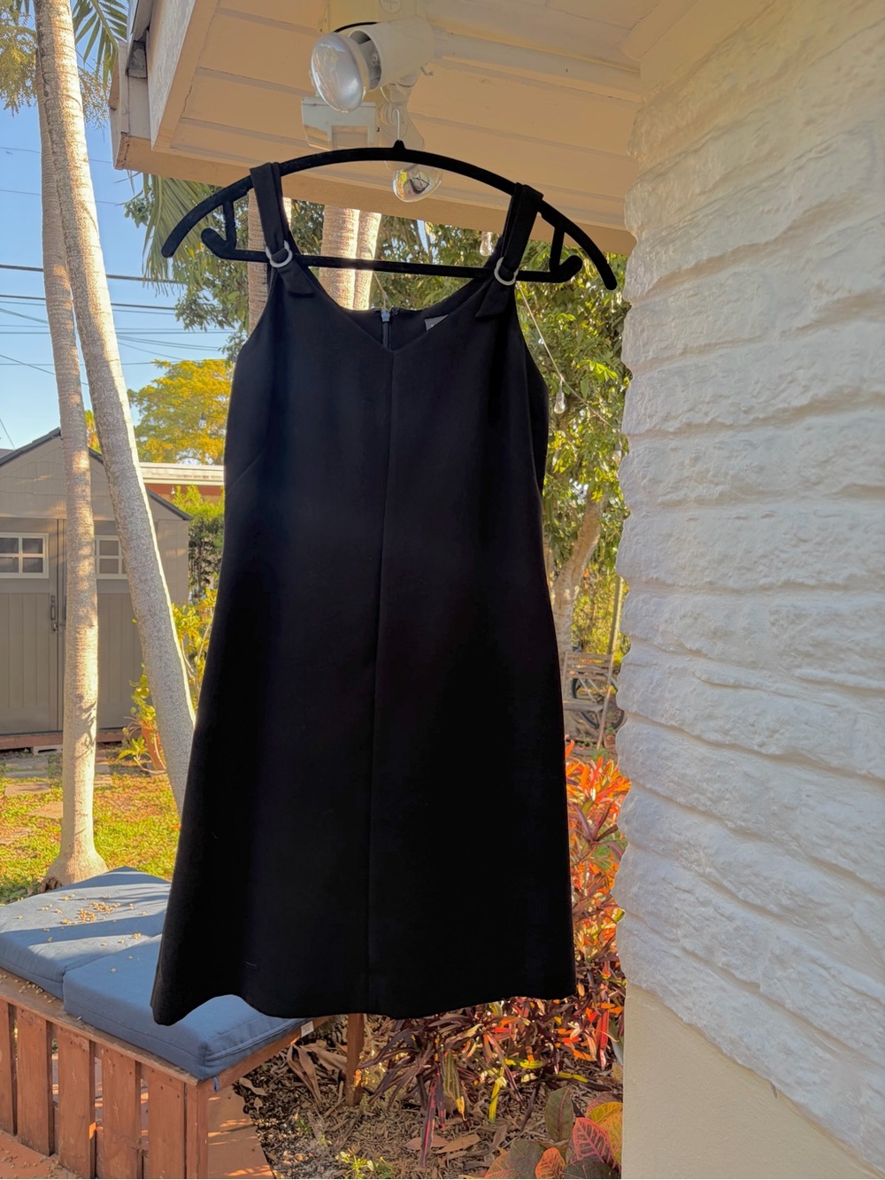 Banana Republic Black Mini Dress with Ring-Strap Details Small quiet luxury